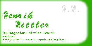 henrik mittler business card
